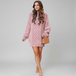 Mia – Women's Sweater Oversized Cozy Crew Neck Dress | Pullover