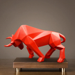 Geometric Bull Sculpture – Modern Art Decor for Home or Office, Unique Design Symbolizing Strength and Courage - 1