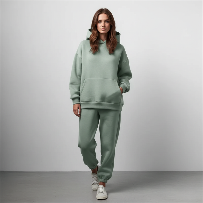 Casual Hoodie And Jogger Set