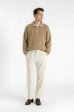 Men's Knitted Jumper – Relaxed Fit with Polo Collar - 6