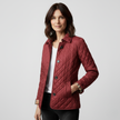 Women's Quilted Button-Up Jacket -  Lightweight, Stylish Outerwear for All Seasons