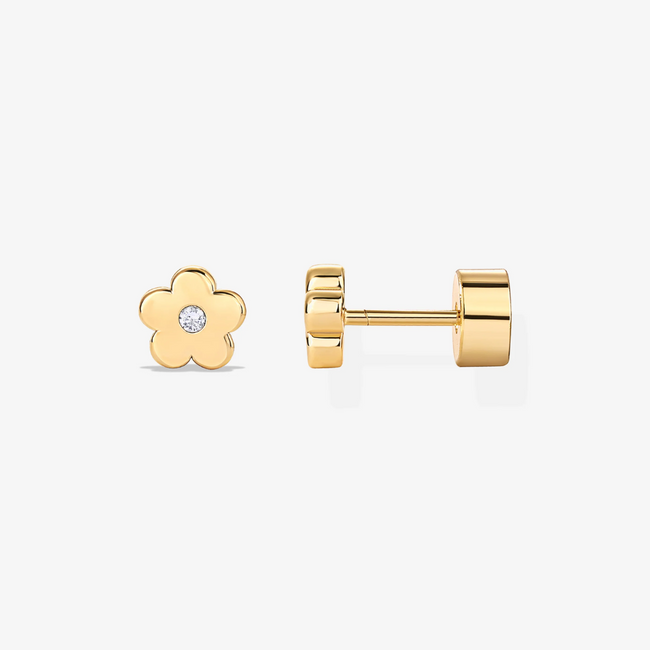 Mia – Women’s Gold Stud Earrings | Elegant Floral Design 1