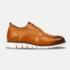 Men's FJØRNA leather lace-up dress shoes with polished finish and sleek design, featuring classic laces and smooth leather surface.