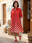 FJØRNA women's summer dress with polka dots and pockets, lightweight and casual, perfect for warm weather.