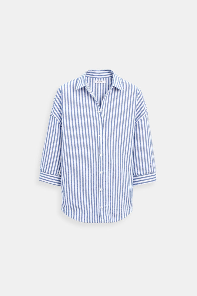 Cotton Striped Button-Down Shirt Women
