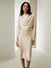 Silje | Stand Collar Silk Dress