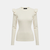 FJØRNA men's long sleeve sweater, cozy knit top with ribbed cuffs and neckline, in a neutral color, casual and stylish.