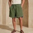 Men's relaxed fit drawstring shorts by FJØRNA, lightweight casual shorts with adjustable waistband and comfortable fit.