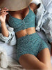 FJØRNA women's printed tankini set with flattering fit, featuring colorful patterns and comfortable swimwear design.