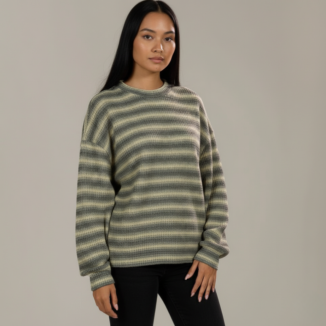Striped Knitted Pullover Sweater