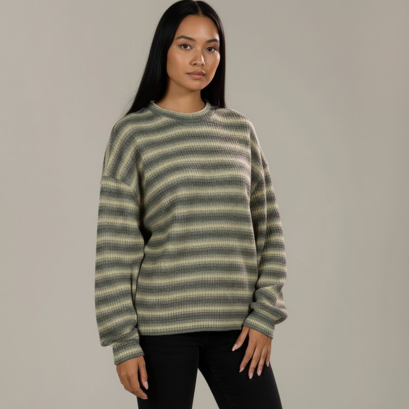 Striped Knitted Pullover Sweater