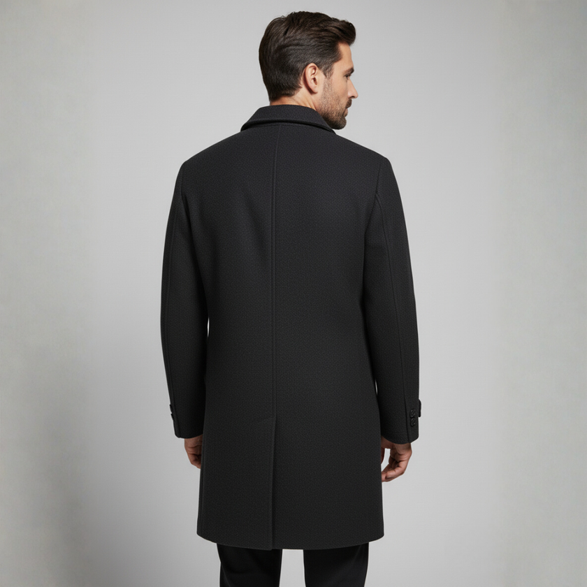 Stylish Grey Wool Coat