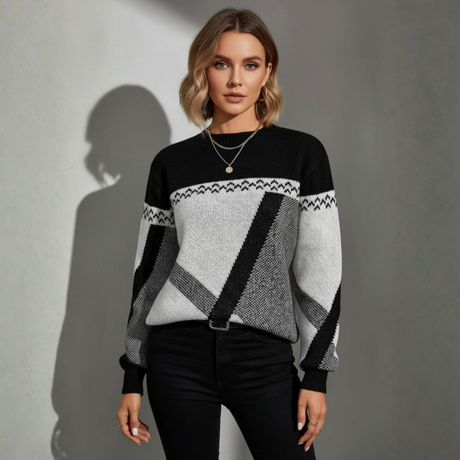 Women's Geometric Pattern Sweater