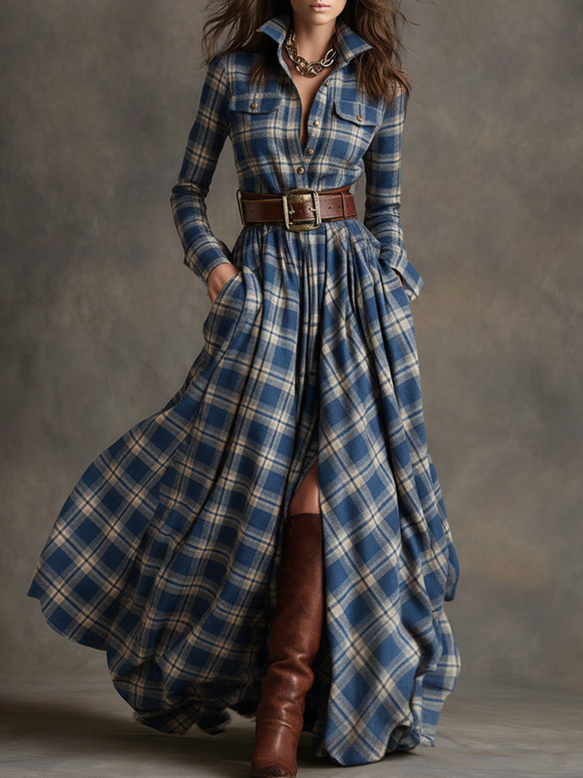 FJØRNA brown maxi dress, casual style, full-length dress with flowing fabric and sleeveless design, perfect for everyday wear