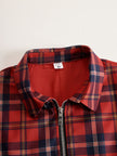 FJØRNA elegant long sleeve plaid dress with a classic and contemporary design, featuring a fitted bodice and flowing skirt.