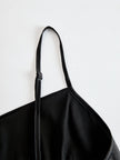 FJØRNA black chiffon top and wide-leg trousers three-piece set, stylish pants set with flowing fabric and tailored fit.