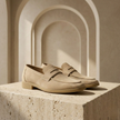 FJØRNA men's suede slip-on loafers with breathable design, showcasing a stylish and comfortable shoe for casual wear.
