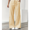 FJØRNA lightweight summer women's trousers with drawstring waist, breathable fabric, and side pockets.