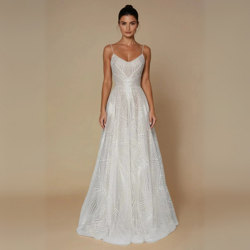 FJØRNA Studio | Women's Maxi Dress Silver