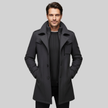 Slim Woolen Business Coat Gray