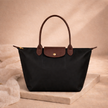 FJØRNA leather tote bag for women, large foldable bag in elegant brown leather, spacious and stylish for daily use