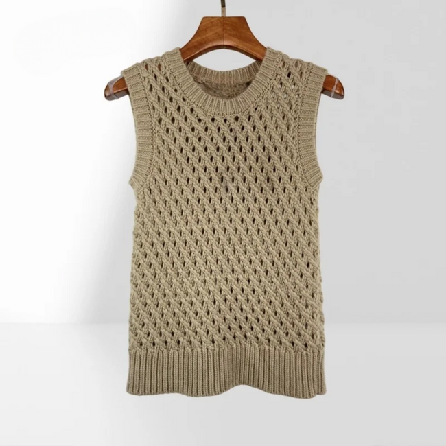 Ava – Sweater Vest Women - Cozy Knit | V Neck Style 1