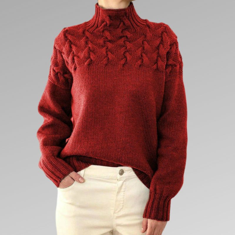 Cozy Turtleneck Sweater Cable Knit - 7