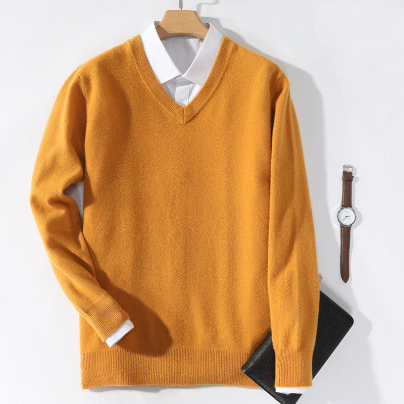 Cashmere V-Neck Sweater - 14