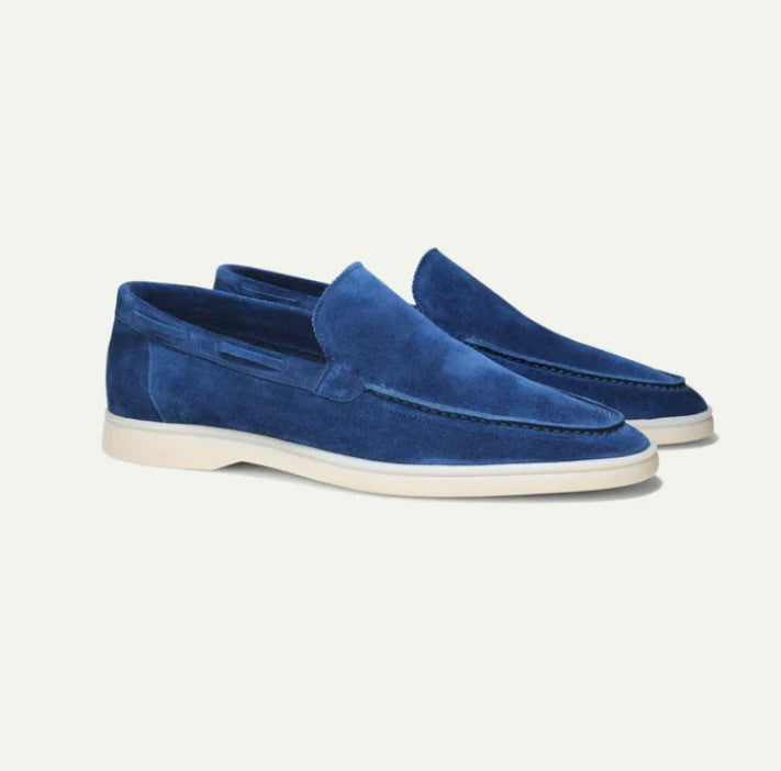 Matte Suede Slip-On Loafers - 7