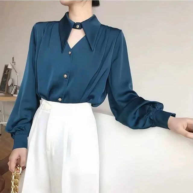 Annie - Sophisticated Long Sleeve Women's Blouse