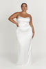 FJØRNA Studio | Satin Bridal Gown with 3D Floral Straps and Low Back