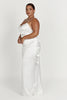 FJØRNA Studio | Satin Bridal Gown with 3D Floral Straps and Low Back