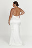 FJØRNA Studio | Satin Bridal Gown with 3D Floral Straps and Low Back