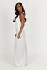 FJØRNA Studio | Satin Bridal Gown with 3D Floral Straps and Low Back