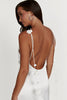 FJØRNA Studio | Satin Bridal Gown with 3D Floral Straps and Low Back