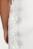 FJØRNA Studio | Satin Bridal Gown with 3D Floral Straps and Low Back