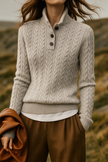 Cashmere Cable Knit Sweater - 12