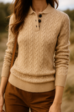 Cashmere Cable Knit Sweater - 8