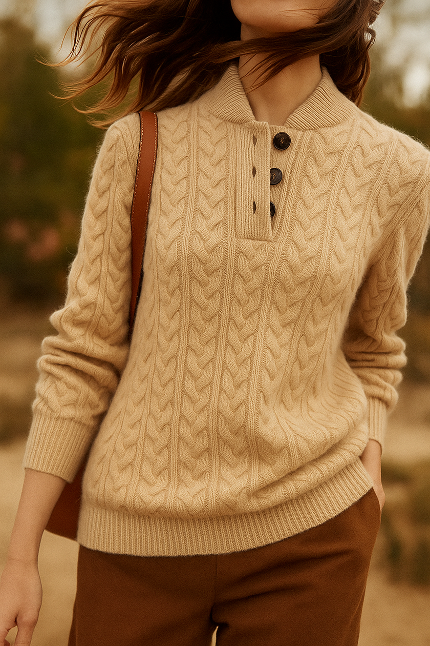 Cashmere Cable Knit Sweater - 9