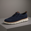 FJØRNA men's knit mesh trainers with breathable waffle-pattern design and cushioned soles for comfortable walking.