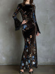 Velvet Floral Elegance Dress Elegance | Evening Dress