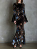 Velvet Floral Elegance Dress Elegance | Evening Dress