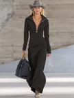 Pink V-Neck Maxi Dress | Evening Dress