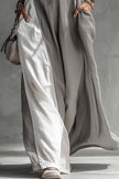 Color-blocked round neck sleeveless maxi dress with pockets by FJØRNA, casual loose fit perfect for summer wear.