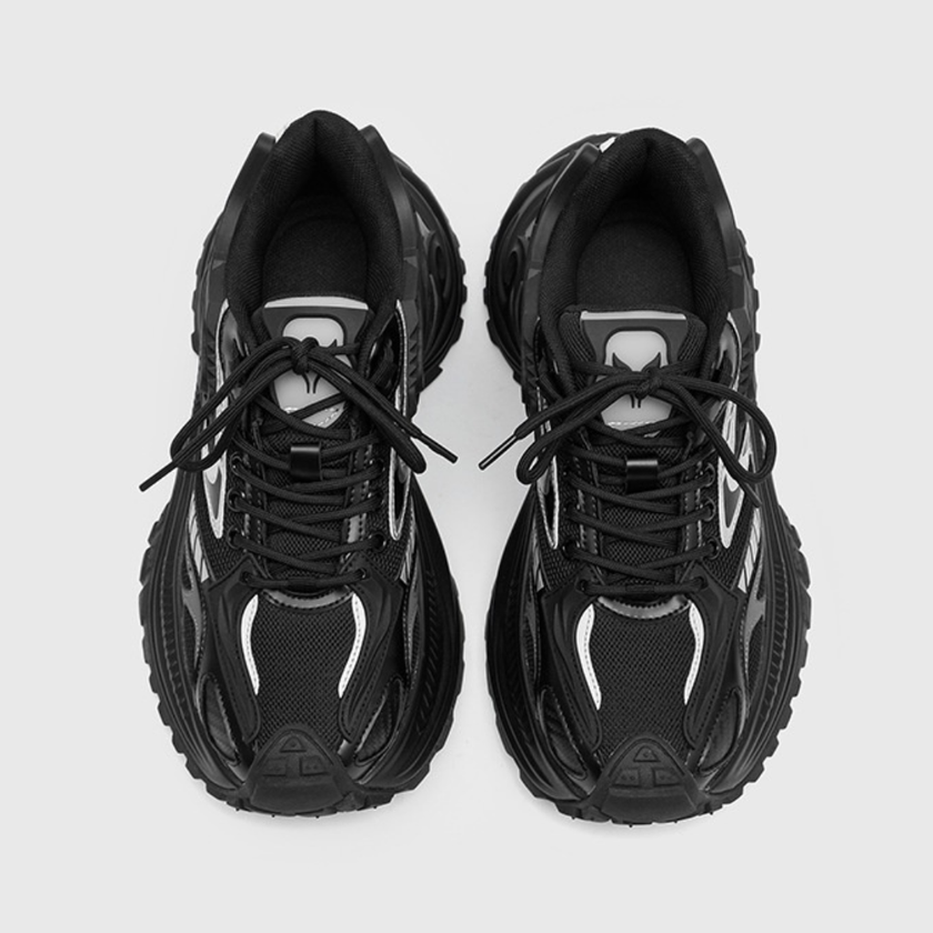 Breathable Sneakers Black Mesh