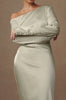 FJØRNA Studio | One-Shoulder Draped Long Sleeve Maxi Dress