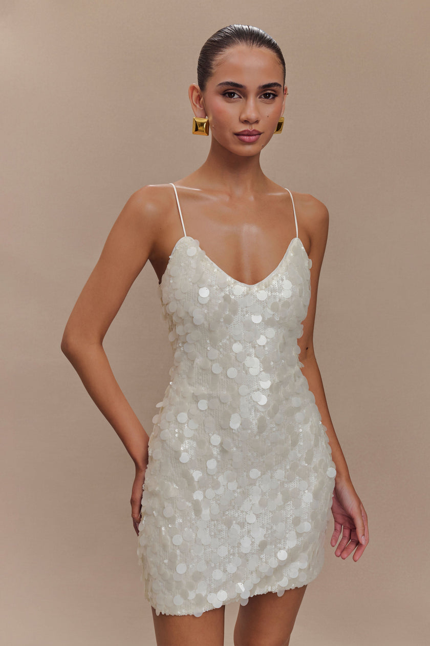 FJØRNA Studio | Sequin Micro Mini Dress with Spaghetti Straps
