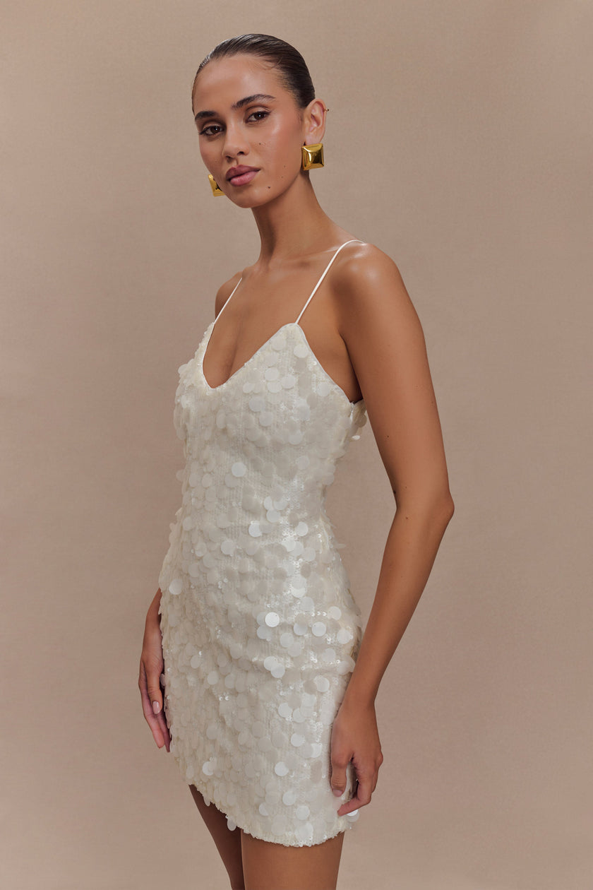 FJØRNA Studio | Sequin Micro Mini Dress with Spaghetti Straps