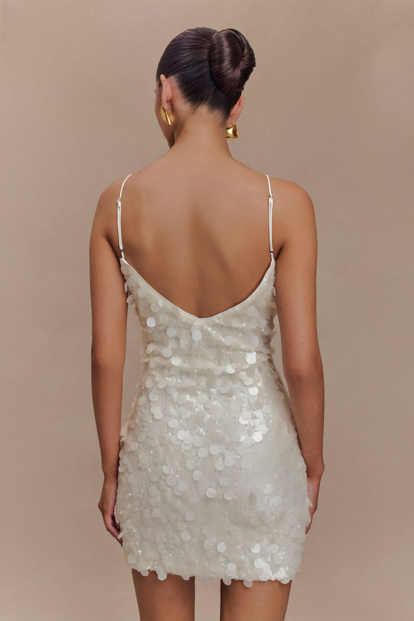 FJØRNA Studio | Sequin Micro Mini Dress with Spaghetti Straps