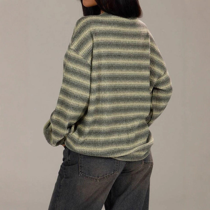 Striped Knitted Pullover Sweater